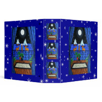 Cats Magical Night Nite Magic 3 Ring Binders