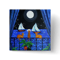 Cats Magical Night Nite Magic Pinback Buttons