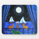 Cats Magical Night Nite Magic Mouse Pad