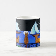 Cats Magical Night Nite Magic Mug