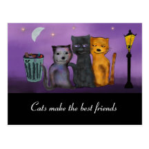 Cats Make The Best Friends Postcards