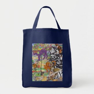 Cats May Look at a Queen Grocery Tote Bag bag