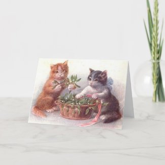 Cats & Mistletoe Cards