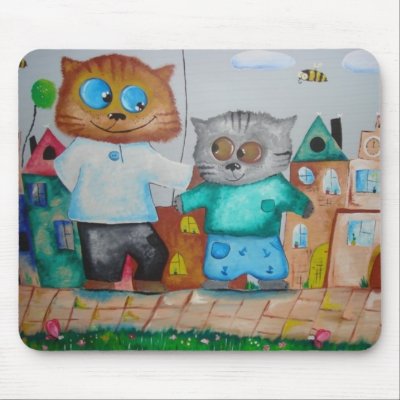 cats mouse pad by be_main