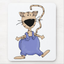 Cats 'n' Dogs · Cat in Overall mousepads