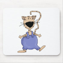 Cats 'n' Dogs · Cat in Overall mousepads