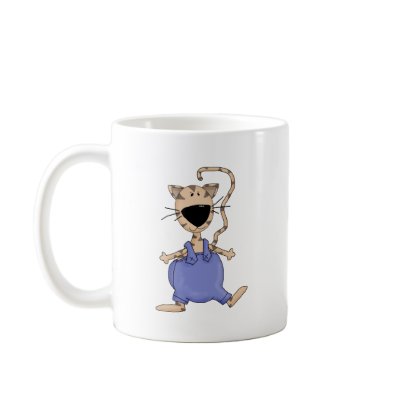 Cats 'n' Dogs · Cat in Overall Coffee Mugs by CSCountryCuties