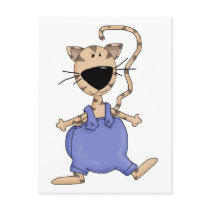 Cats 'n' Dogs · Cat in Overall postcards