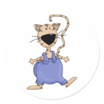 Cats 'n' Dogs · Cat in Overall stickers