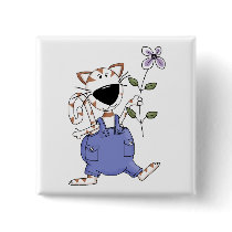 Cats 'n' Dogs · Cat with Flower buttons