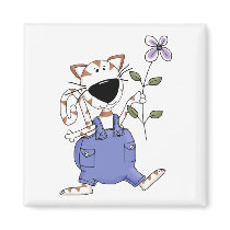 Cats 'n' Dogs · Cat with Flower magnets