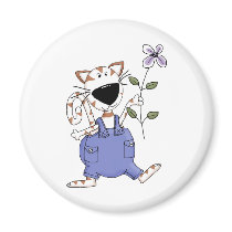 Cats 'n' Dogs · Cat with Flower magnets