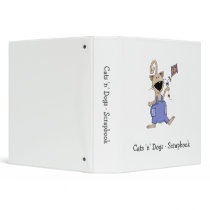 Cats 'n' Dogs · Cat with Kite Vinyl Binders