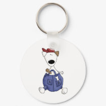Cats 'n' Dogs · Dog in Overall keychains