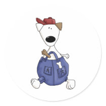 Cats 'n' Dogs · Dog in Overall stickers