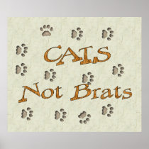 Cats Not Brats Poster
