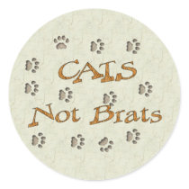 Cats Not Brats Stickers
