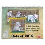 Cats of 2010 wall calendars