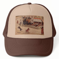 Cats on Coach Race Down High Street Trucker Hat