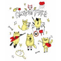 CATS ON FIRE Band T-shirt