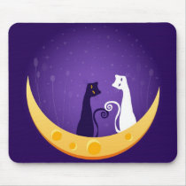 Cats on Moon mousepads by EveStock Cats on Moon mousepads