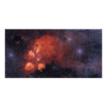 Cat's Paw Nebula NGC 6334 Bear Claw Gum 64 Photo Card Template