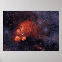 Cat's Paw Nebula NGC 6334 Bear Claw Gum 64 Poster