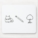 Cats Pencils and Trees - symbols of a life - art Mouse Pads