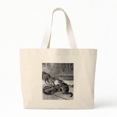 Cats Play Tote Bags by CircesLair