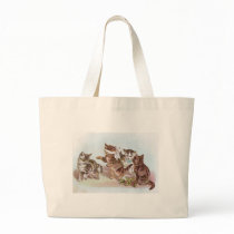 Cats Play Blind Man's Bluff Victorian Trade Card Bag