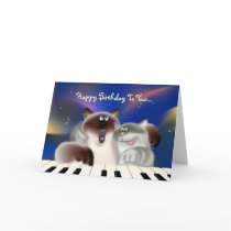 Cats Playing Piano cards