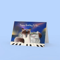 Cats Playing Piano cards