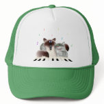 Cats Playing Piano Trucker Hat