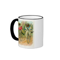 Cats Riding Bikes Coffee Mugs