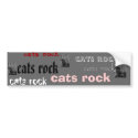 cats rock bumper sticker bumper stickers