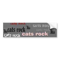 cats rock bumper sticker bumper stickers