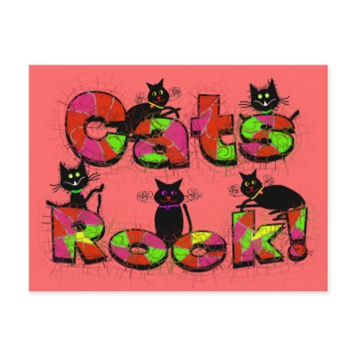 Cats Rock--Cat lovers gifts post card