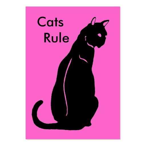 Cats Rule Business Card Templates (front side)