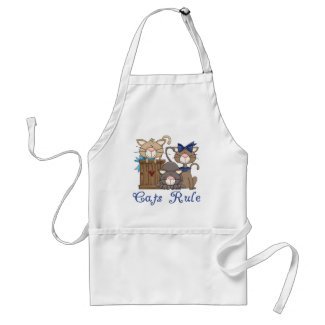 Cats Rule Cat Lover Gifts and Tees apron