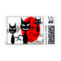 cats rule! postage stamps