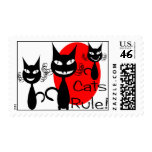 cats rule! postage stamps