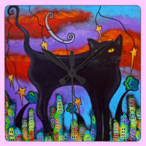Cats Rule Wall Clock wall clocks