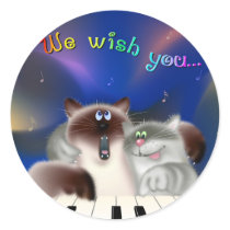 Cats Singing Christmas songs stickers by Lidusik Cats Singing Christmas songs stickers