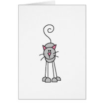 Cats Stick Figures Card by stick_figures Cats Stick Figures Card