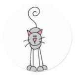 Cats Stick Figures Sticker