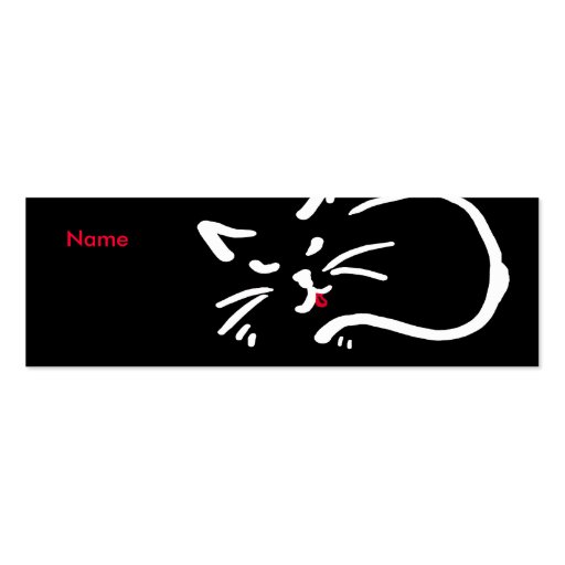 Cat's tongue business cards (front side)