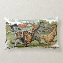 Cats Trade Punches Throw Pillows