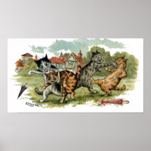 Cats Trade Punches Print