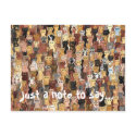 cats watching, Just a note to say... postcards