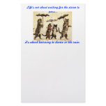 cats with umbrellas in the rain stationary customized stationery